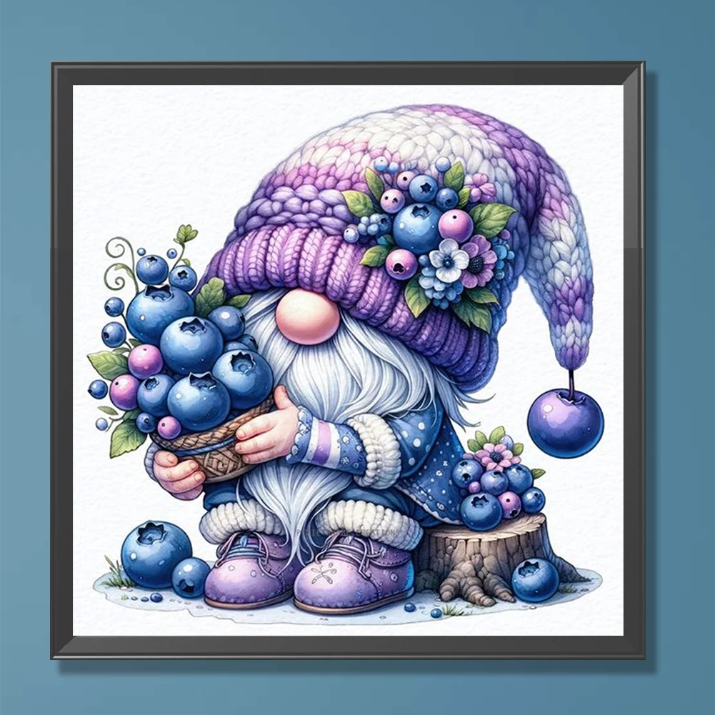 5D DIY Full Round Drill Diamond Painting Cute Fruit Gnome Home Decor Art Craft