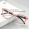 Fashionable Cat Eye Reading Glasses Men Female Personality Large Frame Spring Leg Presbyopia Glasses +1.0 To + 4.0 gafas 1