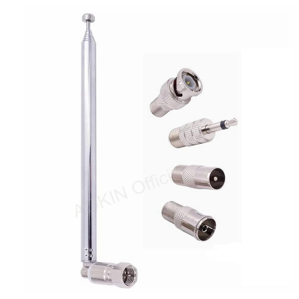 Radio Telescopic Antenna 75 Ohm Screw F Type Plug For FM Amplifier