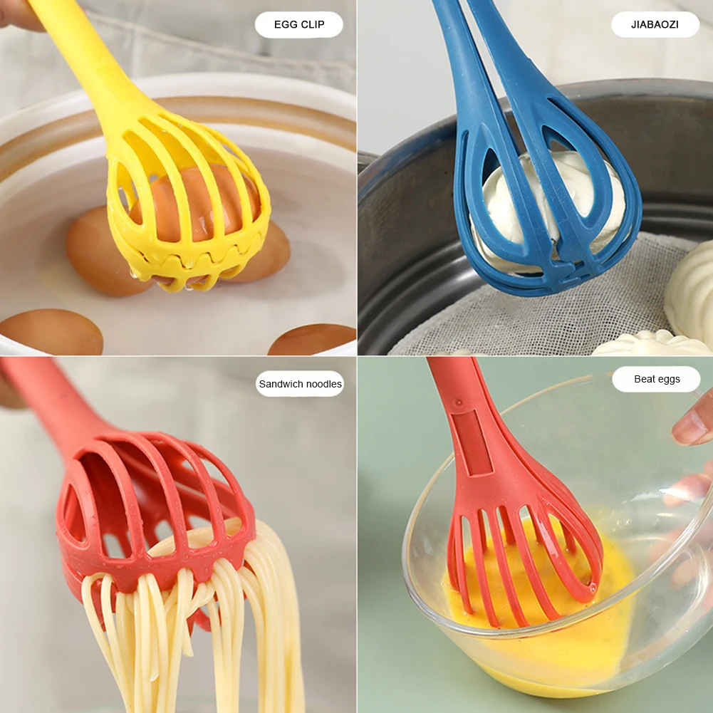 

3 In 1 Egg Stirring Stick With Food Clip Reusable Labor-Saving Egg Whisk For Cooking