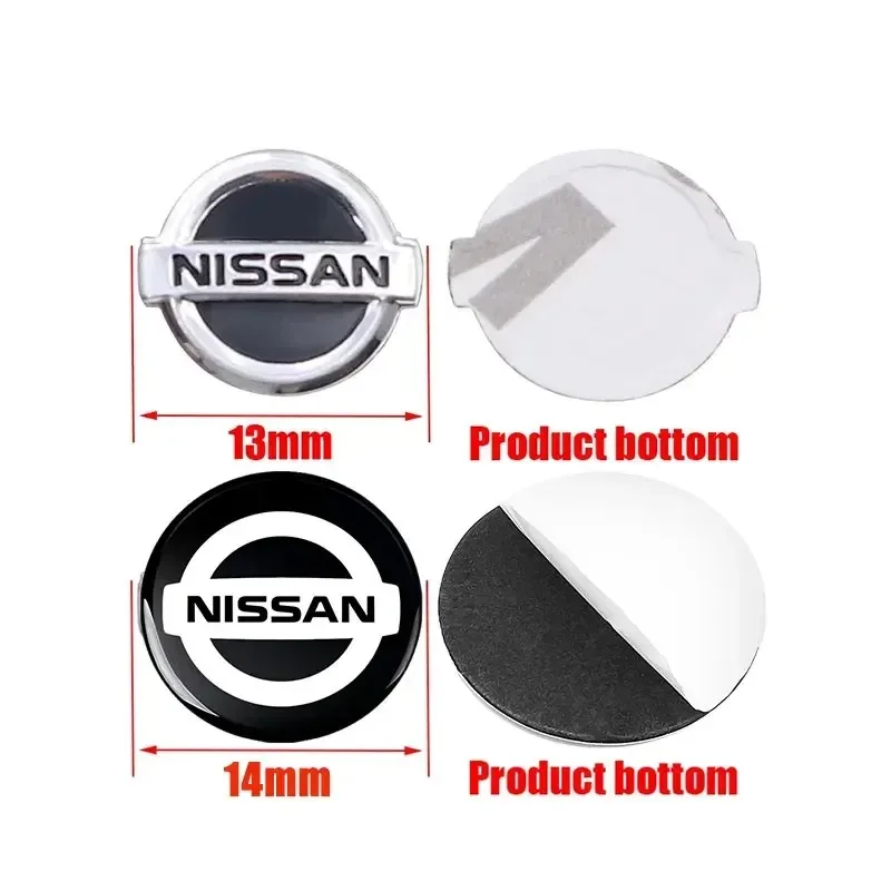 13/14mm 자동차 키 배지 엠블럼 교체용 자동차 키 스티커 닛산 마그나이트 캐시카이 아리야 엑스트레일/로그 킥스 버사 센트라용