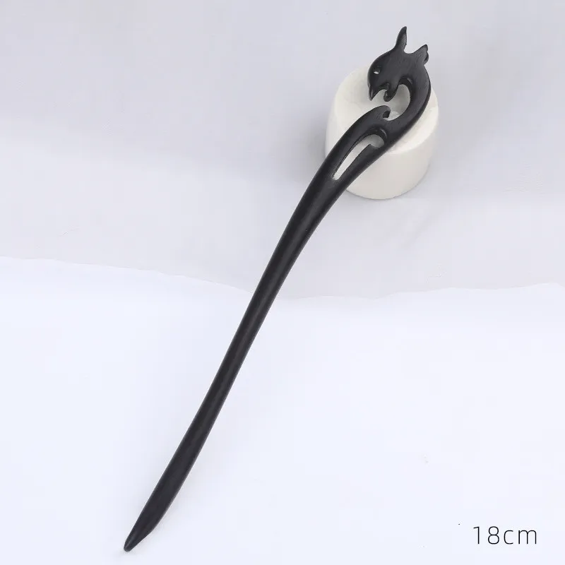 Elegant Vintage Black Wood Hair Sticks – Ethnic Hair Ornaments and Accessories