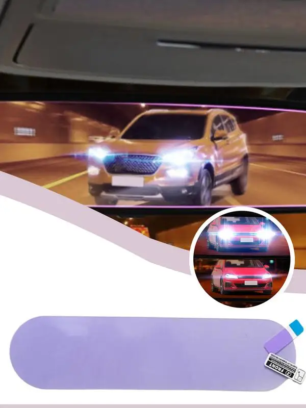 Adesivo per specchietto retrovisore Pellicola per specchietto interno per auto Pellicola per specchietto retrovisore antiappannamento Adesivo per protezione antiabbagliamento per retromarcia notturna automatica - immagine 4