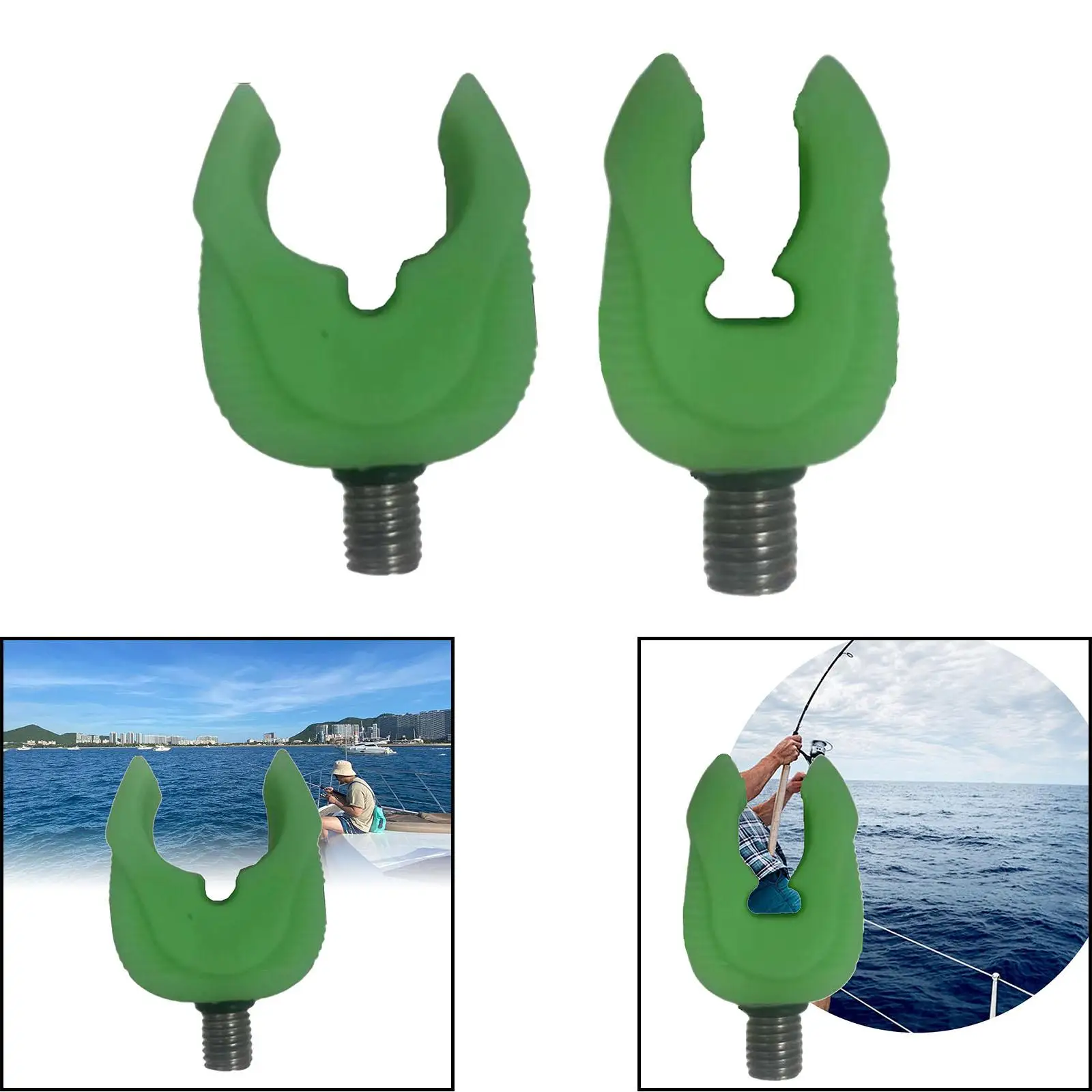 Carp Fishing Rod Rest Fishing Rod Stand Head Rear Bracket Thread M3/8 Non Slip