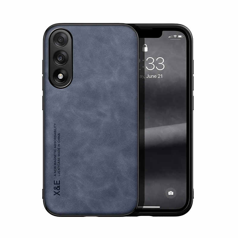 Luxury Leather Texture Shockproof Case with Magnetic Attraction and Silky Feel