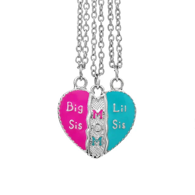 Big Sister Little Sister Necklaces | Sisters Gold Necklace | Mom Necklaces  | 3 Sister | Suit - Necklace - Aliexpress