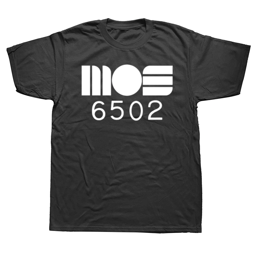 Lustige 6502 8-Bit-CPU-T-Shirts mit weißem Logo und Grafik für Herren und Damen, modisches, lässiges T-Shirt aus 100 % Baumwolle, lockeres, übergroßes T-Shirt