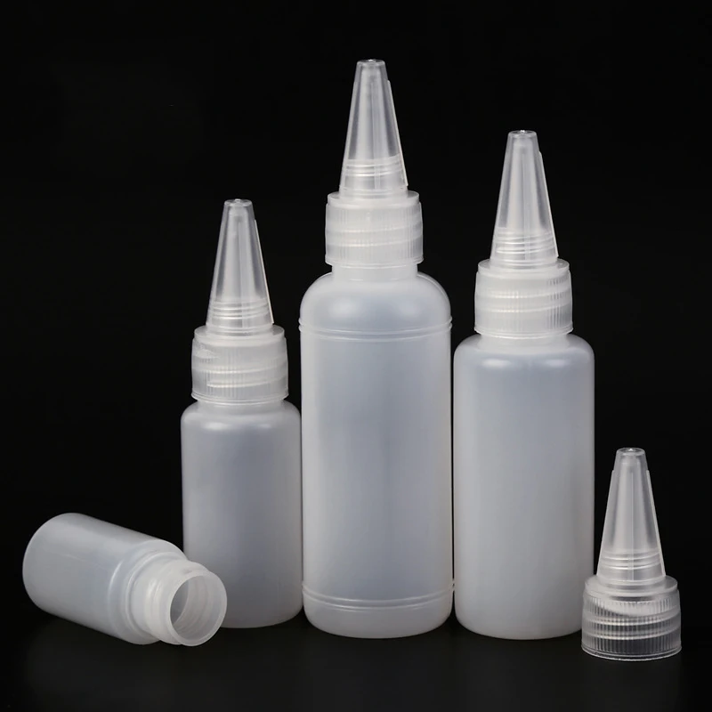 30/50pcs 50ml Empty Plastic Glue Bottles Food Grade Hdpe Dropper Bottle