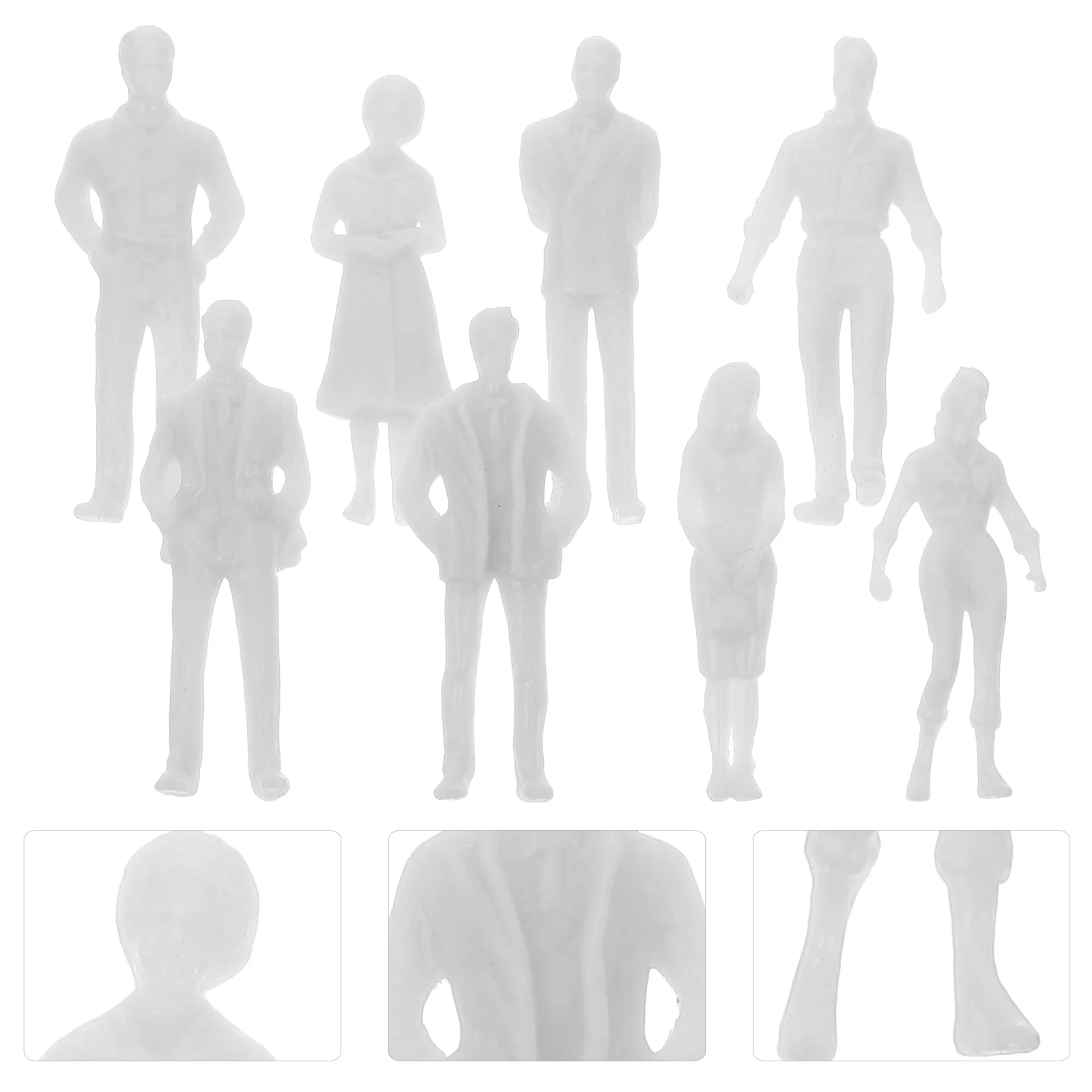 

Nuobesty Model Trains Architectural 1: 150 Scale Unpainted Figures Sitting Standing People Models Diy Scenery Landscape
