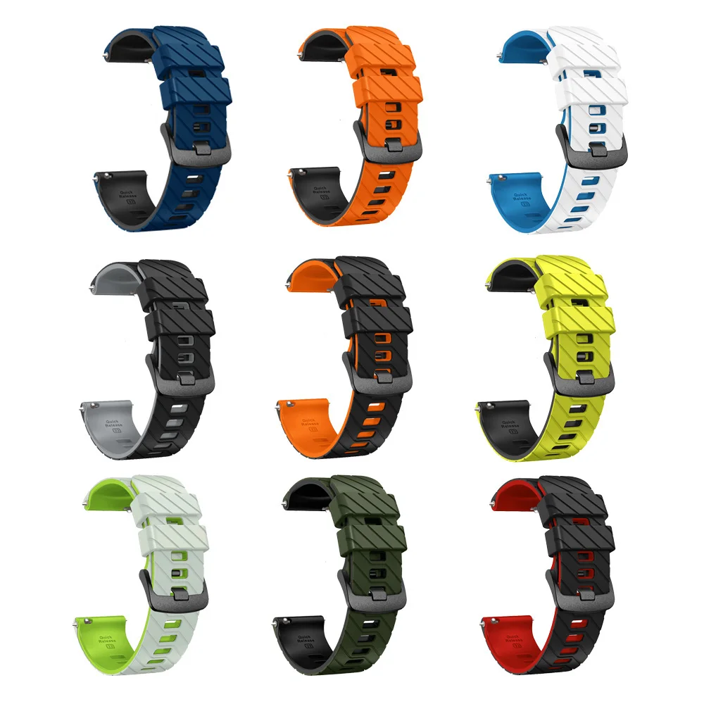 Sport Silicone Watch Band – 22mm Replacement Wristband Accessory