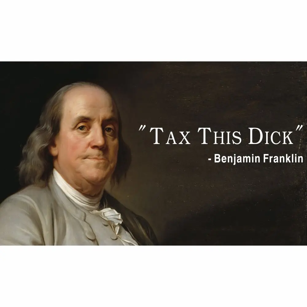 Lustige Tax This Dic Flagge – 90x150 Cm Mit Benjamin Franklin Zitat, Polyester