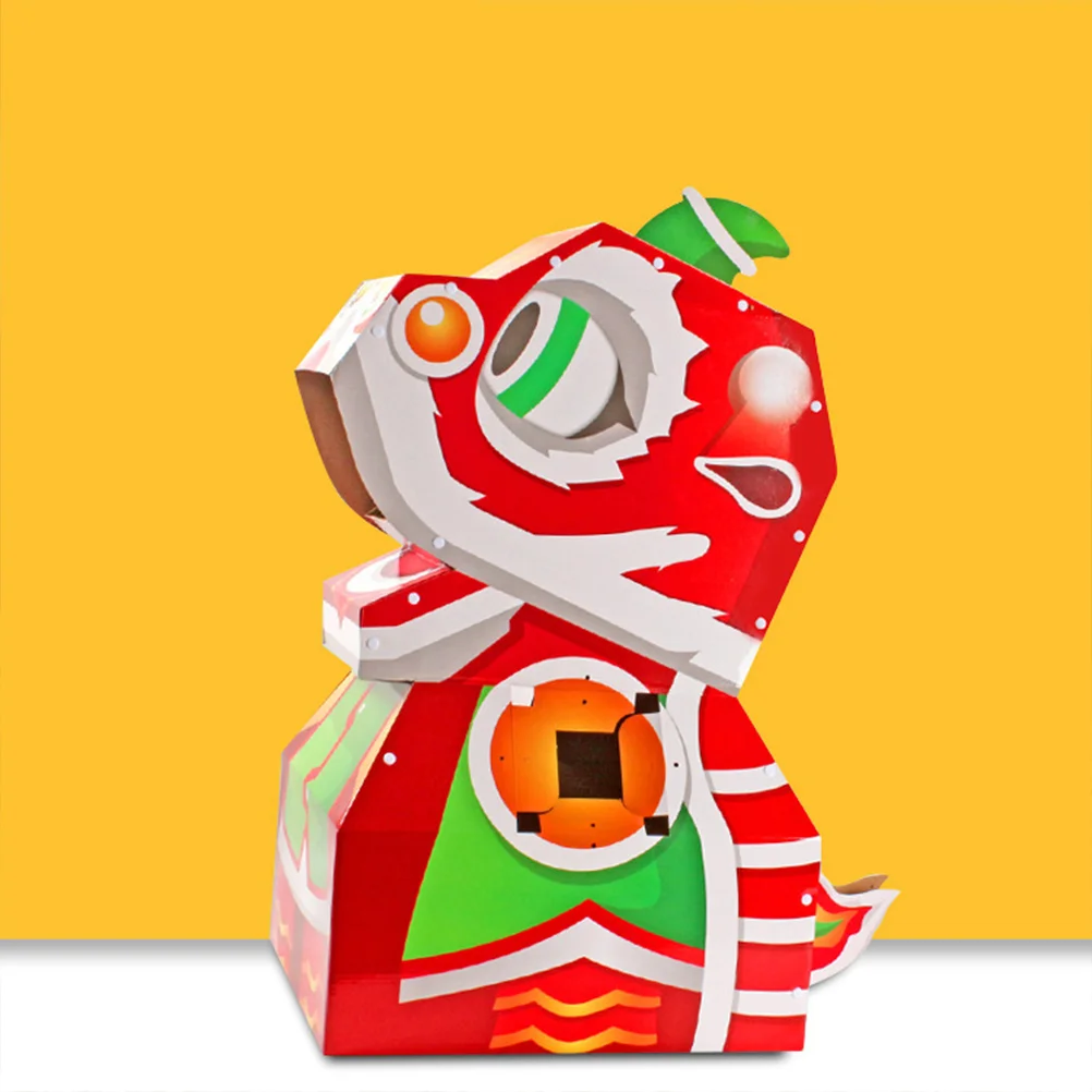 

Картонные Игрушки, пригодные для носки, детские сборные, «сделай сам», картонный Костюм Льва, Детский Малыш