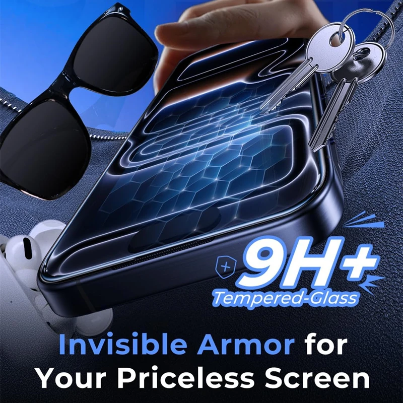 Premium Tempered Glass Screen Protector - Easy Install, Anti-Scratch & Bubble-Free Protective Film