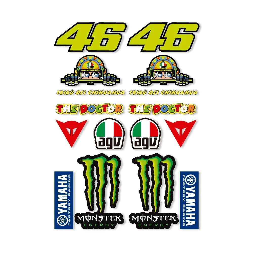 Kit Adesivo Compatibile Valentino Rossi Moto Gp Moto Rbike