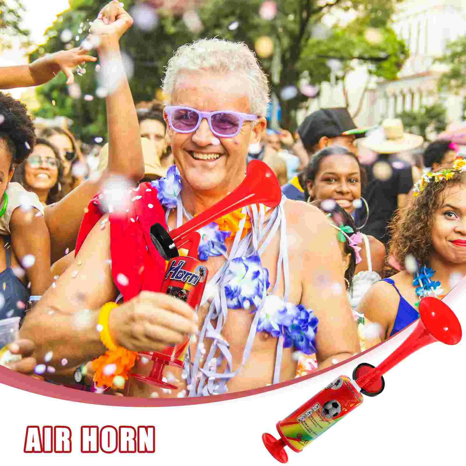 Portable Hand Large Air Horn Fan Horns Safety Events Twisting Toy Noise Maker Random Color Plastic PP Loud Sound Sports