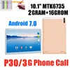 Newest P30 Android 7.0 Phone Call 10.1 INCH Tablet PC 2GB DDR3+16GB MTK 6735 Quad Core 1280*800 IPS 4000mAh Battery Dual SIM 3G 1