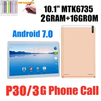 Newest P30 Android 7.0 Phone Call 10.1 INCH Tablet PC 2GB DDR3+16GB MTK 6735 Quad Core 1280*800 IPS 4000mAh Battery Dual SIM 3G 1