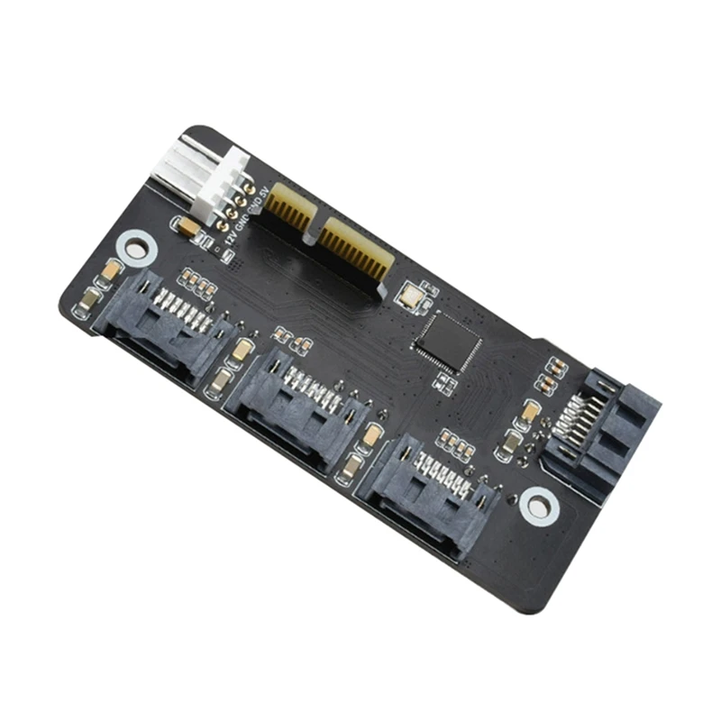 

For Raspberry Pi CM4 Extension Board PCI-E To 4-Way SATA3.0 Extension Board 6Gbps High-Speed SATA Interface Supports CM4
