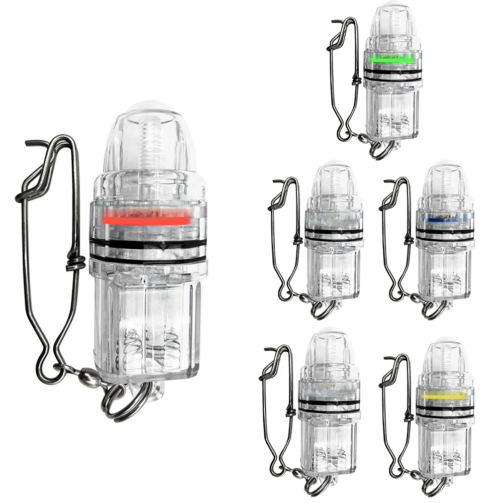 Fishing Flashing Light, Diamond Designed Deep Drop Underwater Fishing Light Bait Lure Squid, 300hrs Lifespan, 1000M Deep