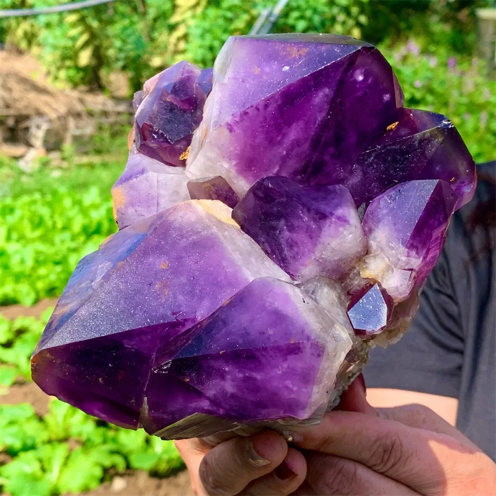 Huge Natural Uruguay Amethyst Large Hole Cluster Quartz Mineral Specimen Original Stone Degaussing, Wealth Healing Gem 6