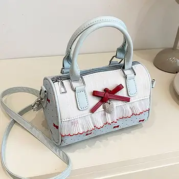 Borsa a pois Borsa a tracolla alla moda da donna nuova Borsa a tracolla per pendolari in morbida pelle PU stile coreano