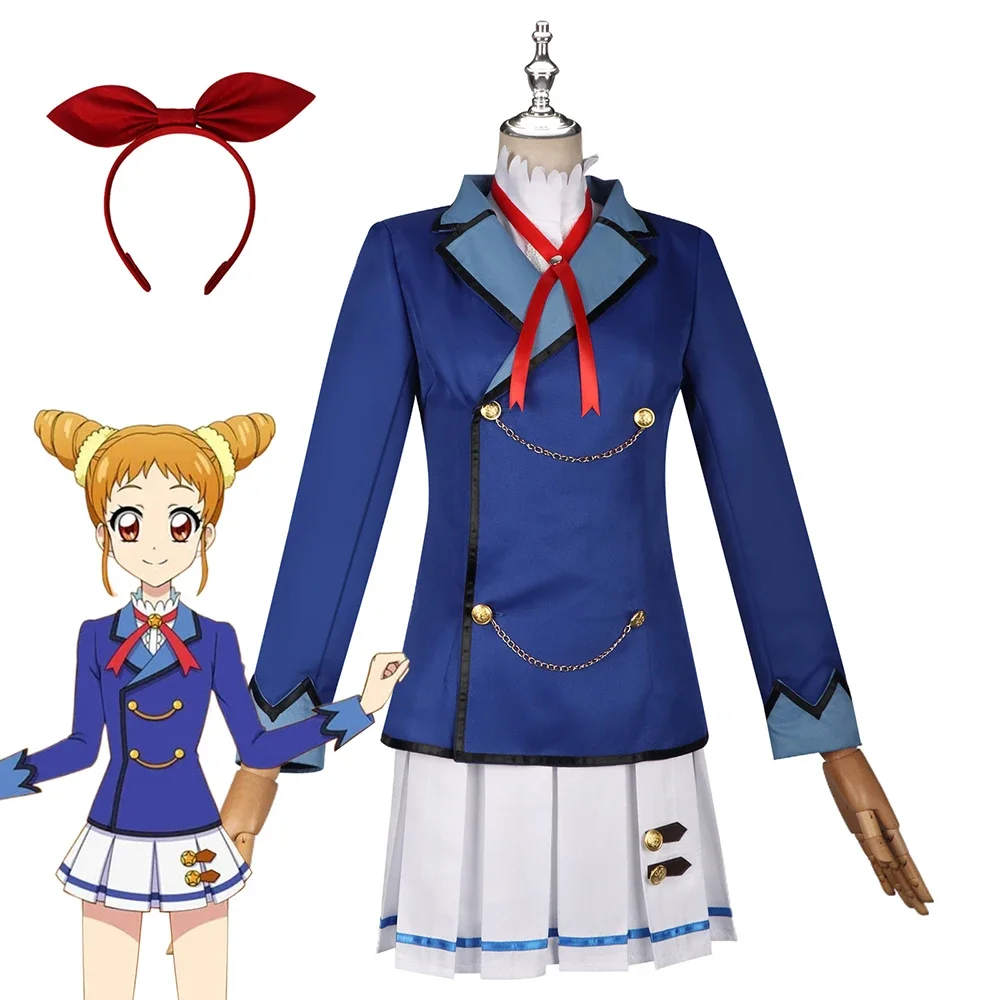 

Аниме Aikatsu Hoshimiya Ichigo косплей костюм Женская рубашка пальто юбка костюм JK школьная форма Хэллоуин Карнавальная одежда наряд