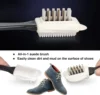 3 Side Cleaning Shoe Brush for Suede Nubuck Shoes Stain Dust Shoes Brush Steel Plastic Rubber Boot Household Cleaner Tools 2