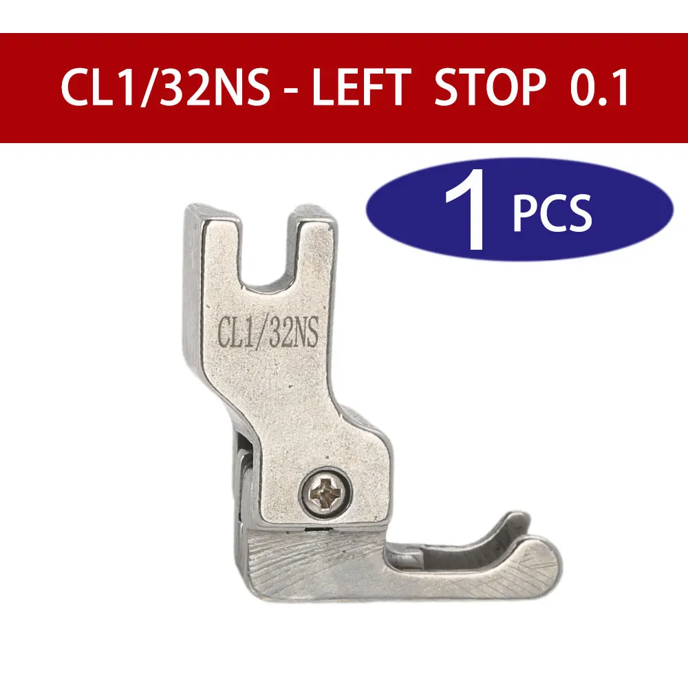 Pied-de-biche à Compensation Large Gauche/droite CR1/32E CR1/16E CL1/32E CL1/16E Pour Machine à Coudre à Point Noué à Aiguille Unique 0.1 0.2