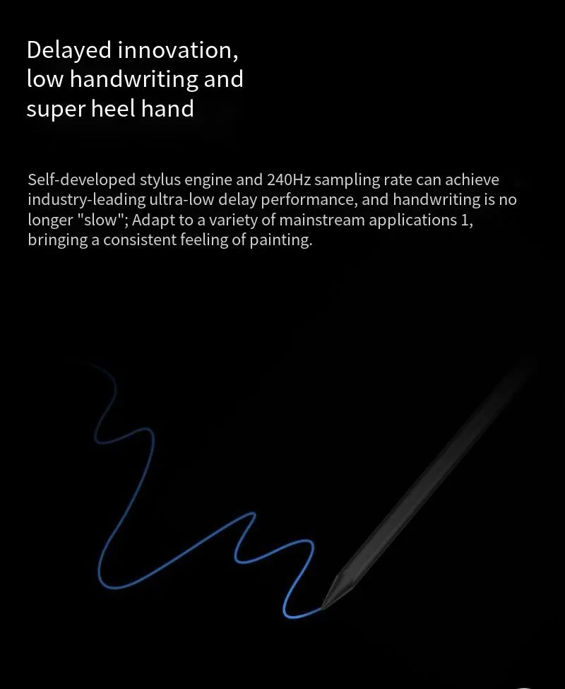 Official OPPO pencil 2 original black adaptation model OPPO pad 3 Pro writing fluency and comfortable grip.