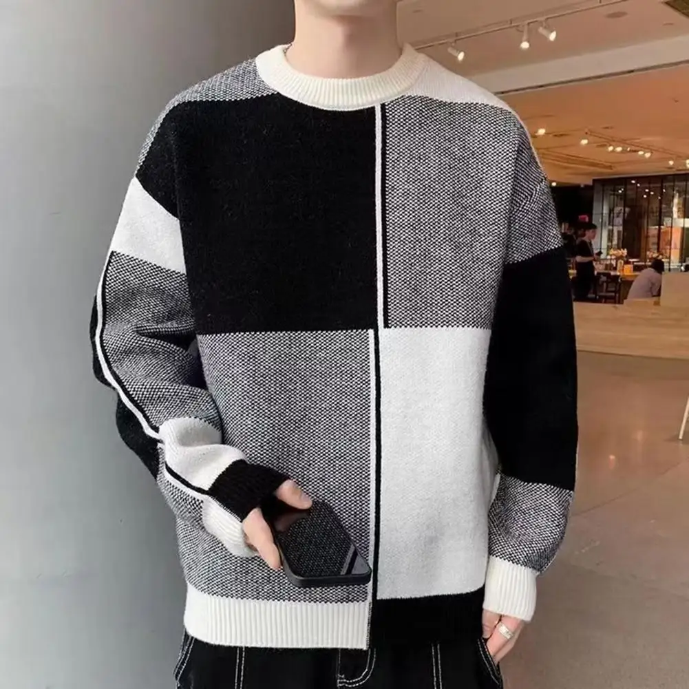 

2023 Autumn/Winter New Fashion Trend Printed Pullover Men's Comfort Thick Warm Quality Large Size Sweater Knitted Sweater Top