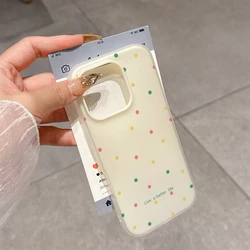 Funda de teléfono en colores de caramelo con lunares lindos Y2K