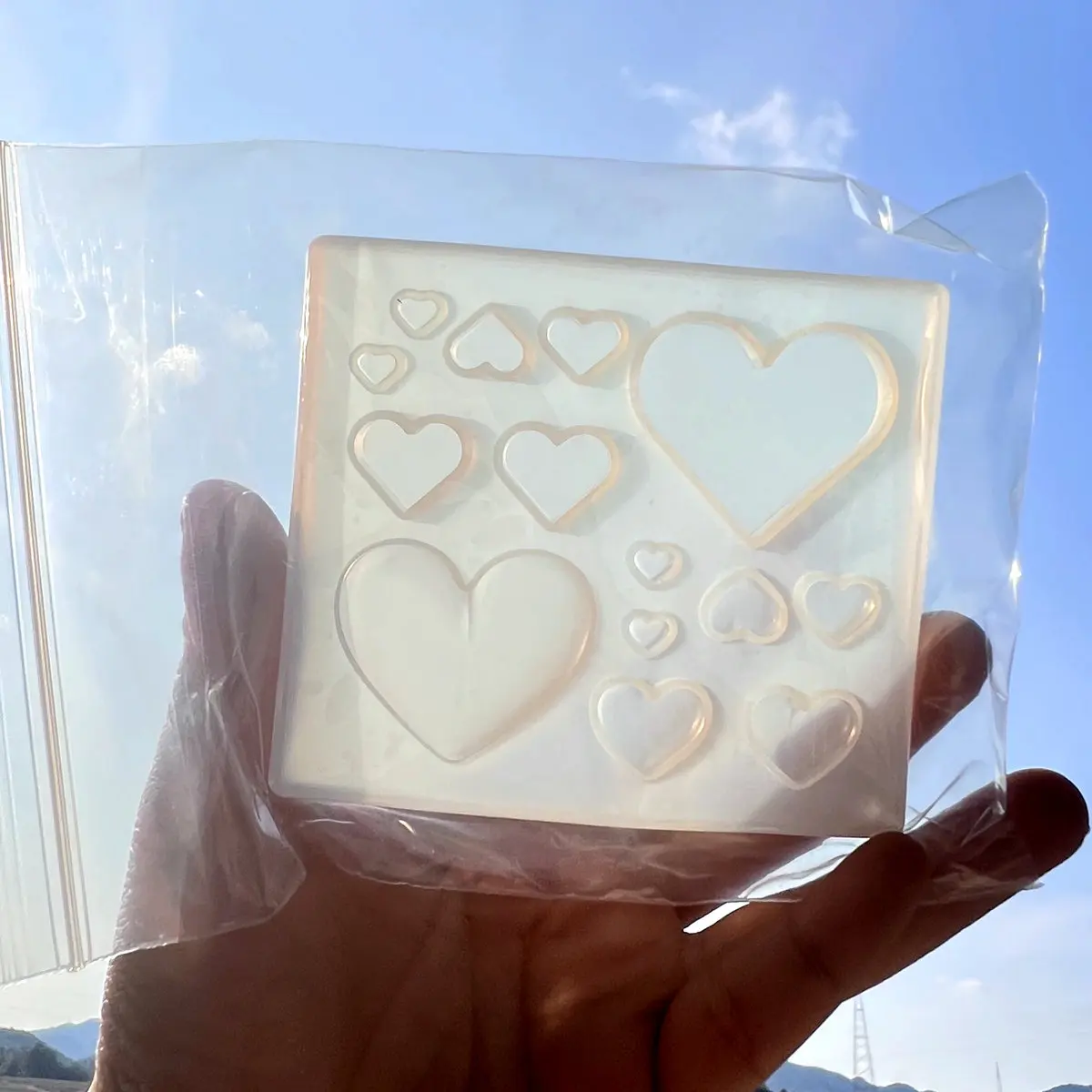 Kawaii Resin Heart Cabochon Silicone Molds DIY Dried Flowers Jewelry Charms Tool Cute Mini Puffy Heart UV Resin Pendant Mold