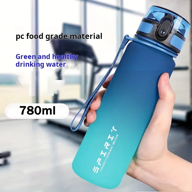 780ml/26.4oz Gradient Sport Bottle w/Strap, Leakproof BPA-Free for Gym/Outdoor Cycling/Running, Birthday/Xmas Gift