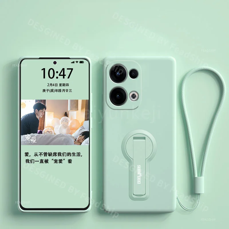 Shockproof Silicone Phone Case with Screen Protector and Holder Bracket