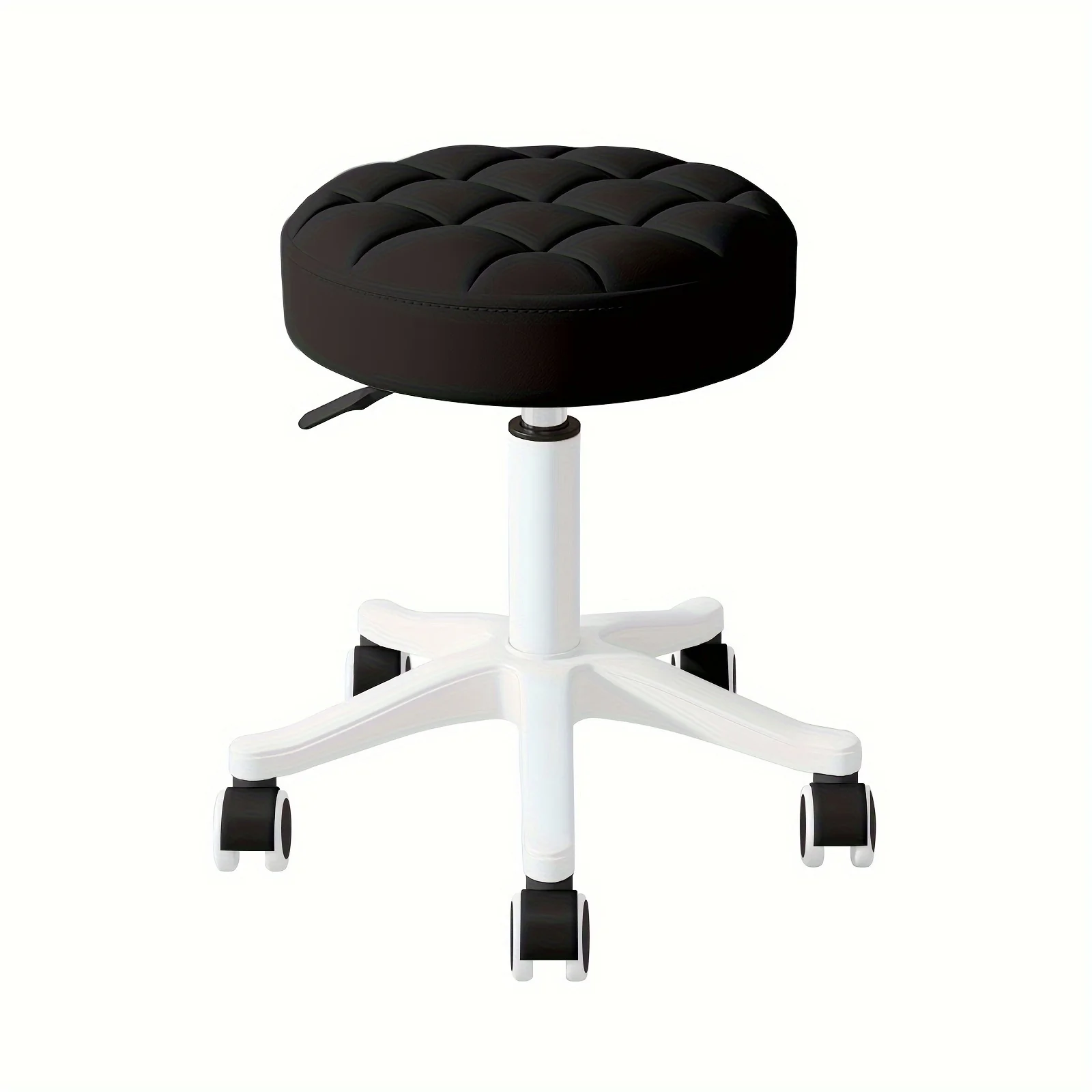 Desk Chair, Small Adjustable Swivel Computer Task Chair With Plastic Backrest, Armless Cute Rolling Office Chairs Study Chair