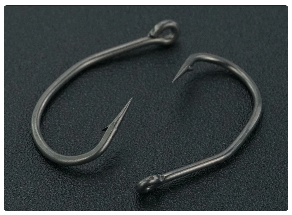 Hirisi 50 Stück PTFE-Beschichtung High Carbon Edelstahl Stachelhaken Angelhaken Angelzubehör 8023 – Detail 4