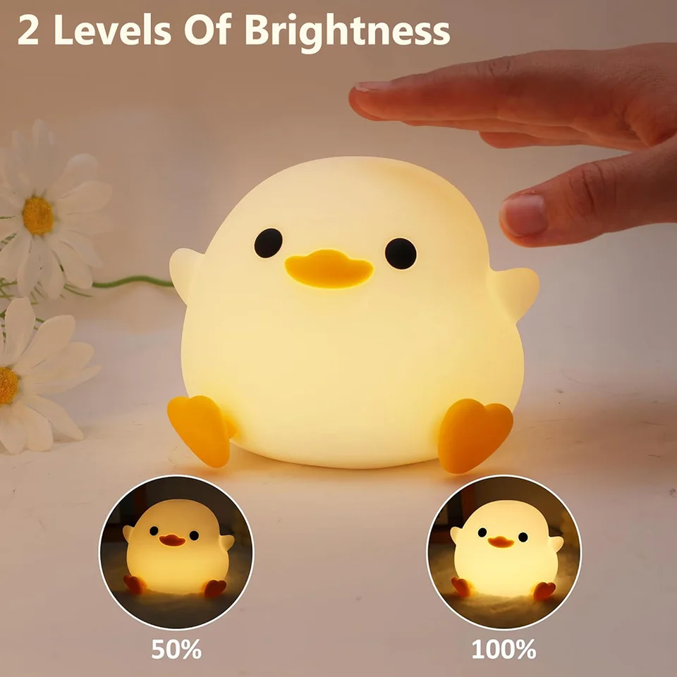 Dodo Duck Lamp Luce Notturna Anatra Ricaricabile Per Bambini - Silicone