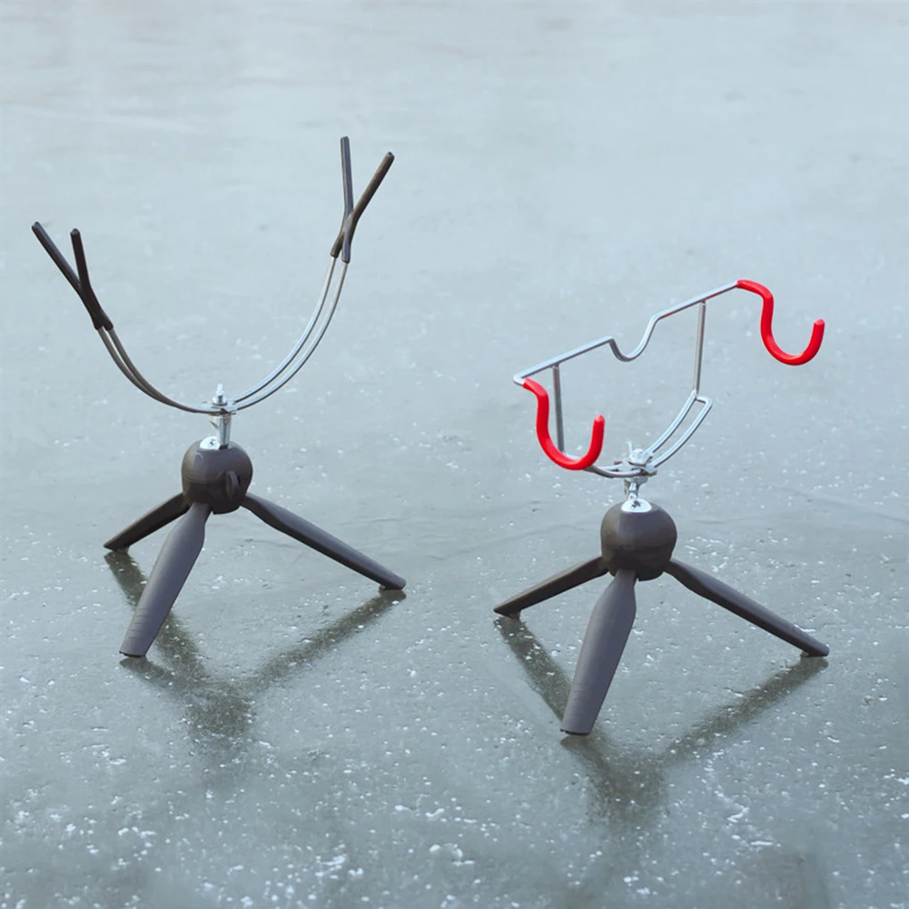 Portable Ice Fishing Rod Holder Adjustable Angle Winter Rod Holder Fishing Rod Pole Holder for Fishing Gear Winter Sea