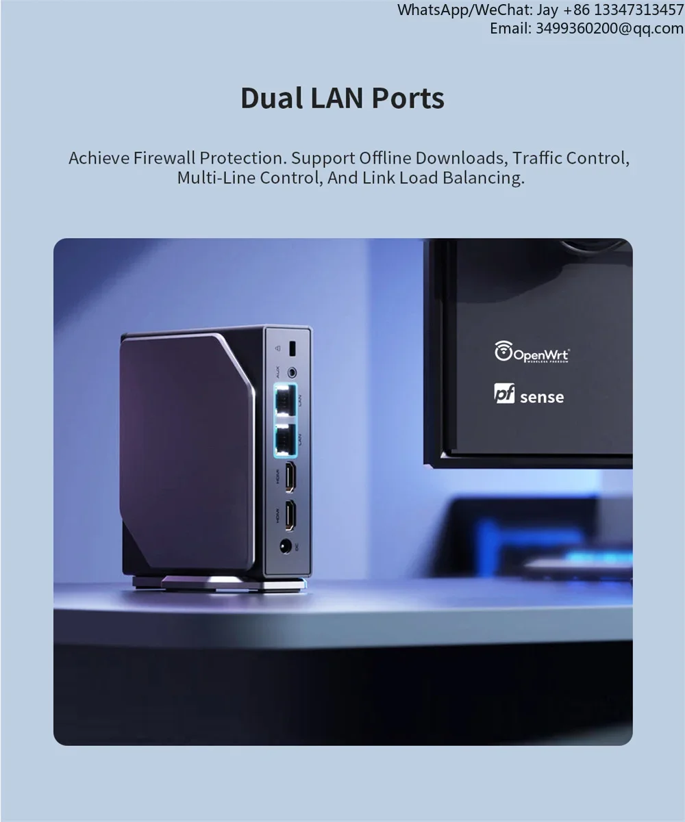 개인 맞춤형 LCD 디스플레이 S1Mini PC 듀얼 LAN 마그네틱 커버 16GB DDR4 512GB SSD N100 N150 윈도우 11 미니 PC