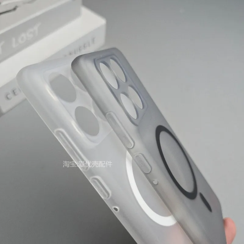 Magnetic Shockproof Matte Transparent Silicone Case