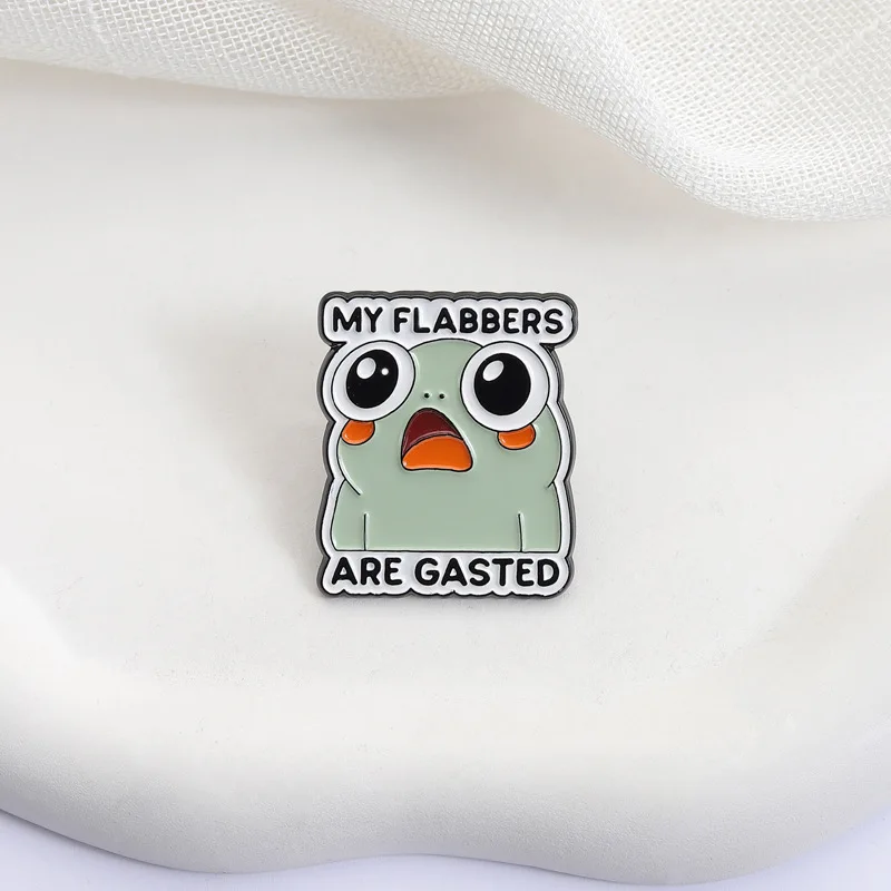 Cartoon-Anime-Frosch-Emaille-Pins: Niedlicher Überraschter Ausdruck, Lustiger Schmuck, Geschenk für Kinder und Freunde, Modisches Kleidungszubehör – Detail 6