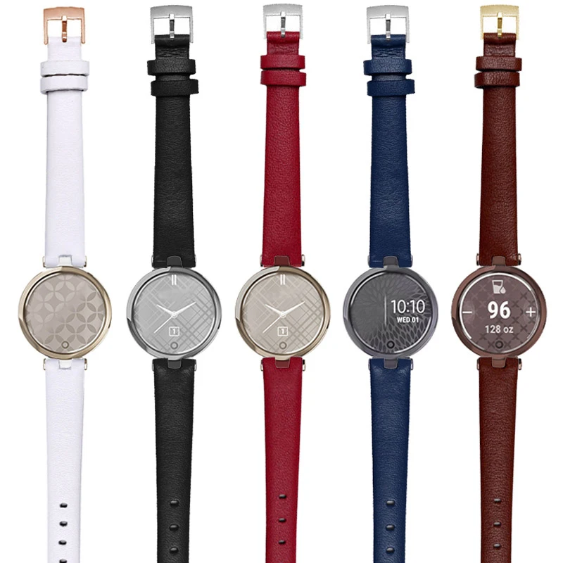 Premium Genuine Leather Watchband & Silicone Sport Bracelet - Red & White