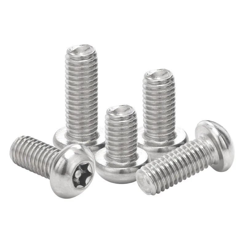 Security Button Head Self-Tapping Screws - A2 Stainless Steel Torx Pin, Metric Sizes