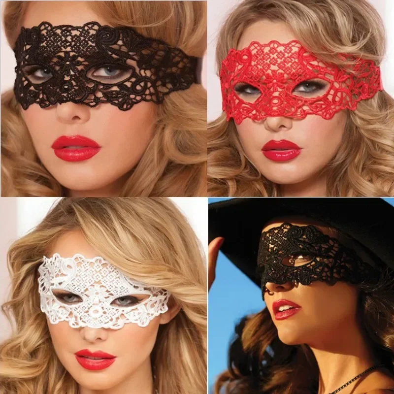 Women Hollow Lace Masquerade Face Mask Princess Party Cosplay Prom Props Costume Nightclub Queen Half Face Eye Mask