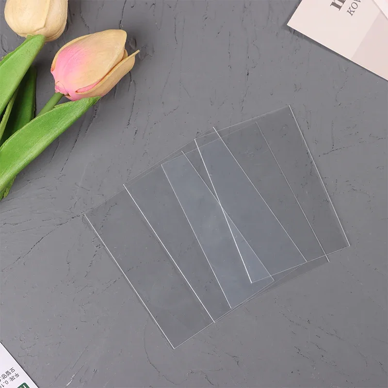 50pcs Korea 3 Inch Photocard Protector Clear Acid Free CPP HARD Card Sleeves Holographic Protector Film Album Binder