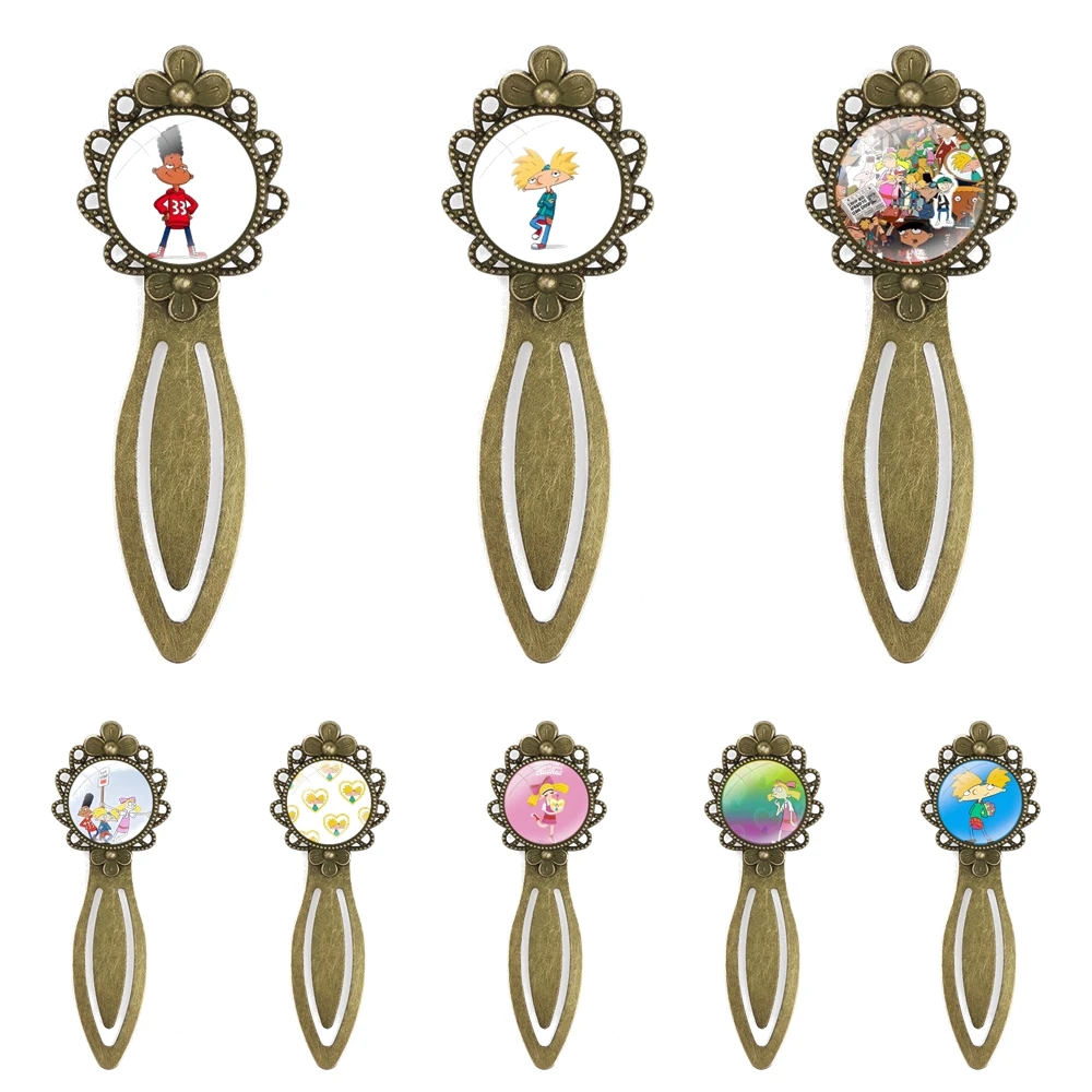 

Креативные металлические закладки для книг с американской анимацией «Эй-Арнольд», подарок для друзей, канцелярские принадлежности для школы и офиса, мультяшный подарок, Забавный Декор