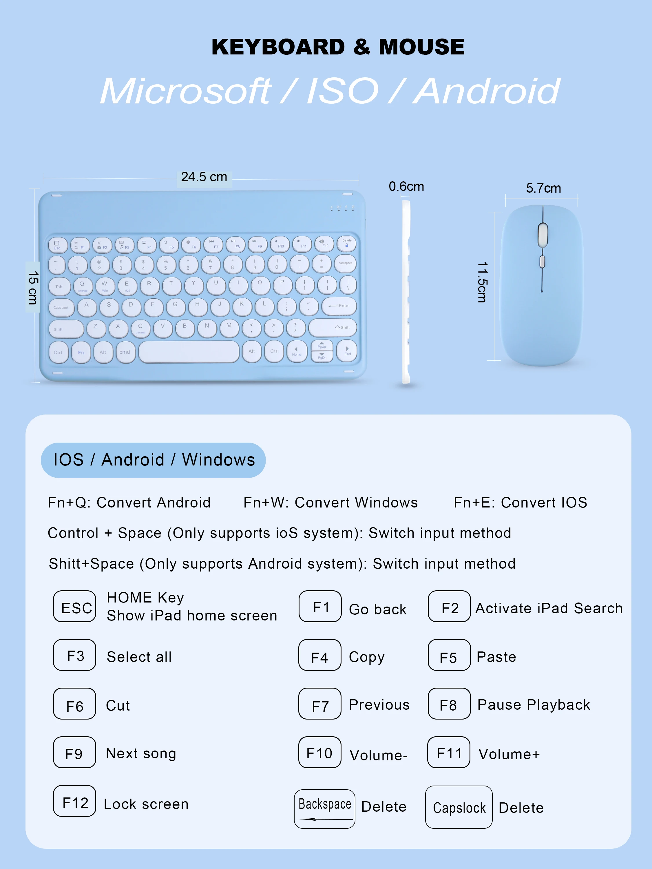 sem fio bluetooth teclado para ipad pro