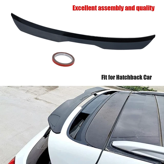 Universal Roof Car Rear Wing Black Trunk Lip Spoiler Sticker Trim For  Hatch-back - Spoilers & Wings - AliExpress