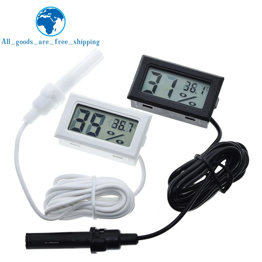 LCD Digital-Thermometer TZT Hygrometer Thermostat Innenraum Praktischer Temperatursensor Feuchtigkeitsmesser Messinstrumente Sonde