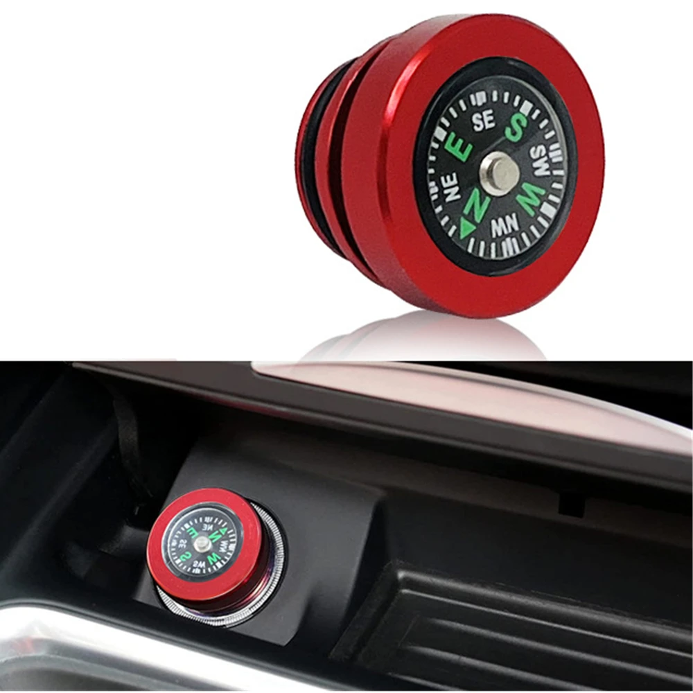 

Compass Style Billet Aluminum Cigarette Lighter Plug Delete Universal Fitment Fits Most Durable and Dustproof Red